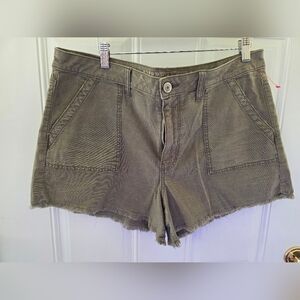 American Eagle Outfitters Olive Green Cutoff Jean Shorts Size 18